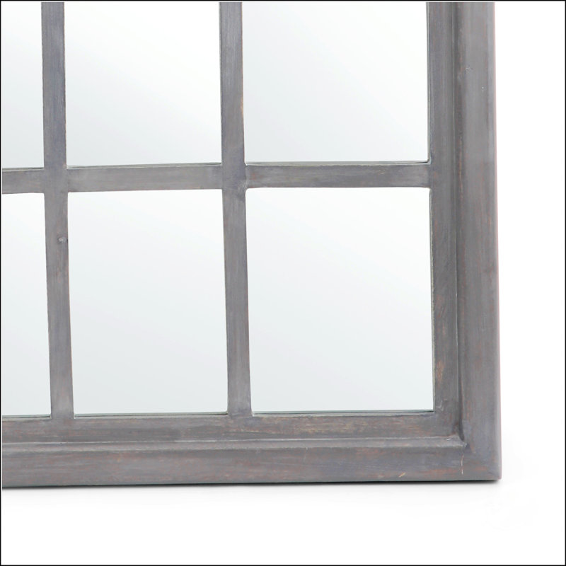 Aryana Iron Arch Wall Mirror, Gray Wash