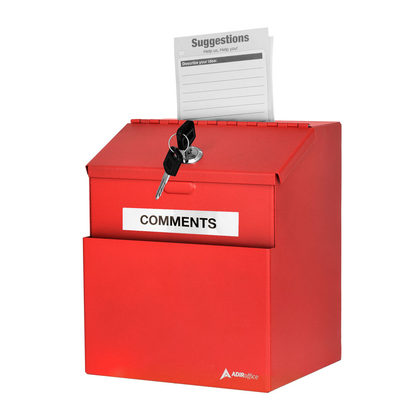 Boîte de commentaires en acier, Rouge
