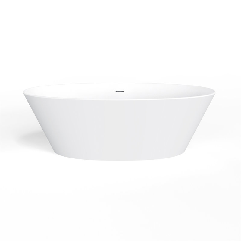 66.9 Inch Freestanding Solid Surface Soaking Bathtub For Bathroom
