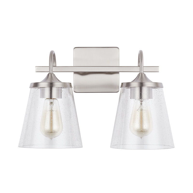 Éclairage pour meuble-lavabo à intensité variable Esley, Nickel brossé, 2