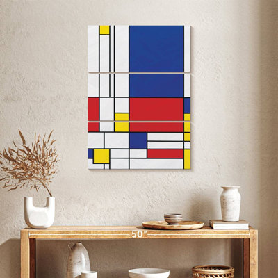 Impression géométrique sur toile géométrique Mondrian II