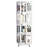 4-Tier Steel Rotating Bookshelf with 360° Wheels, Large Size Book Rack-1097291412