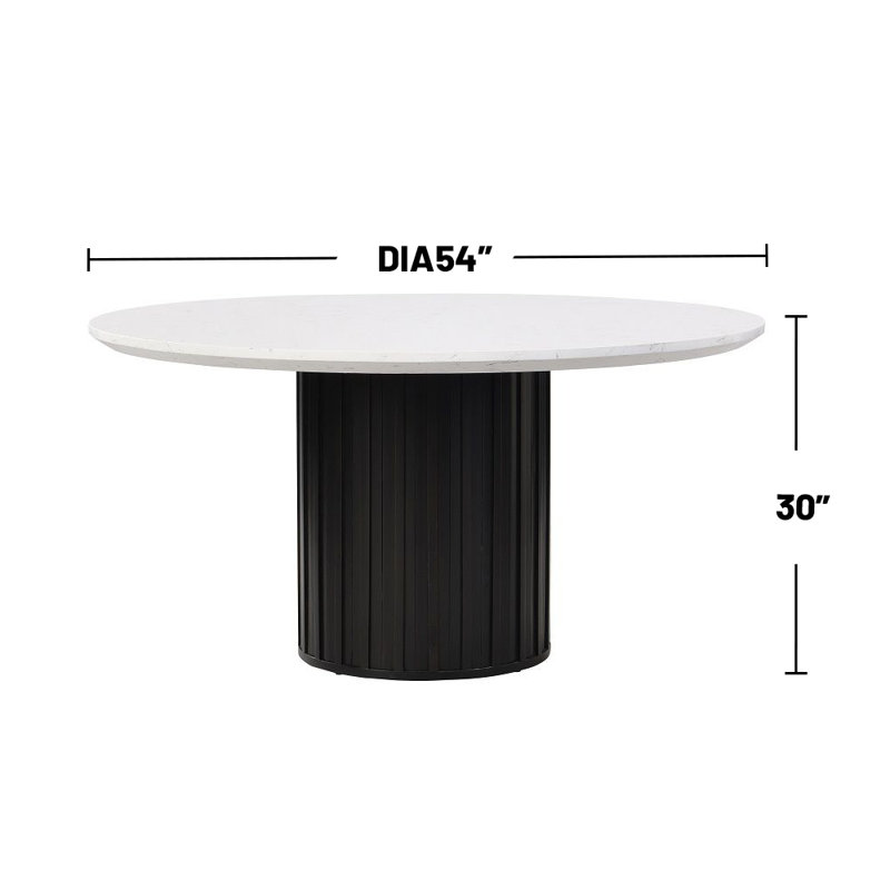 Table de salle à manger 54 "à piédestal Llinos