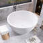 Baignoire de trempage autoportante à surface solide pour salle de bain, blanc mat
