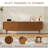 71" Mid Century Wood TV Stands,Brown,Not Assembled Need