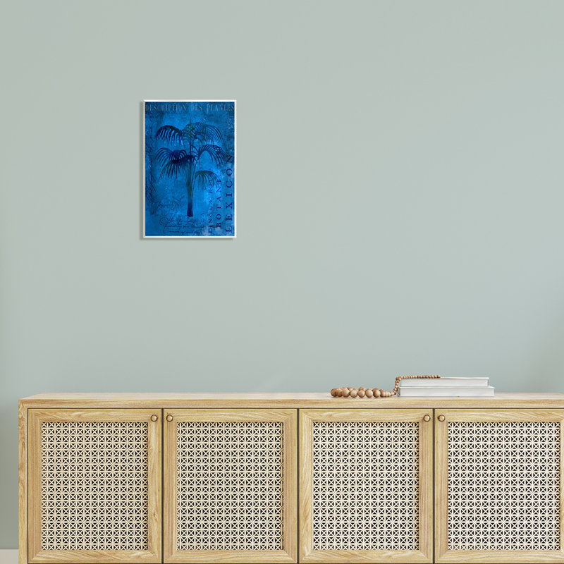 «Tropical Palm Plant Collage Floater», art mural par Andrea Haase, H 15 po x l 10 po x P 0,5 po, Bois