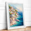 Clifftop Mediterranean Village Coastal - Print-1951306134-1951306132