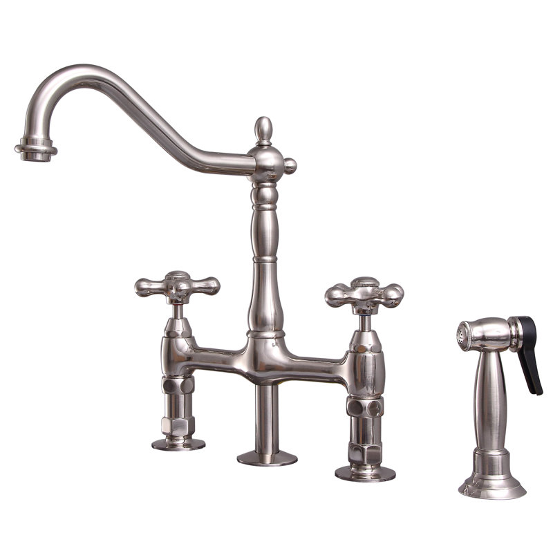 Barclay Emral Kitchen Faucet with Side Spray, Brushed Nickel