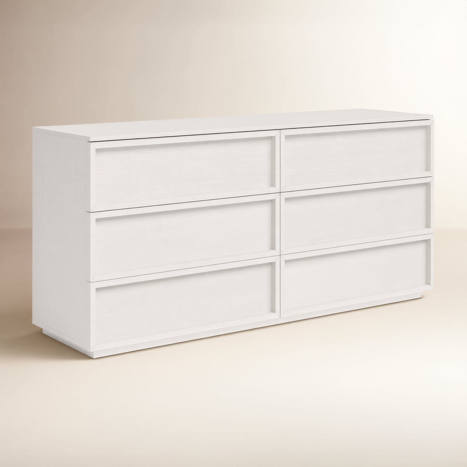 Hudson 63" Double Dresser, White Wash
