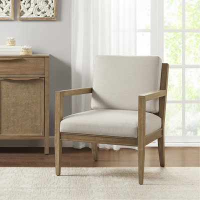 Upholstered accent armchair