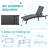 2 PCS All Weather Pool Lounge Chairs Ergonomic Design With Adjustable Backrest-280123599