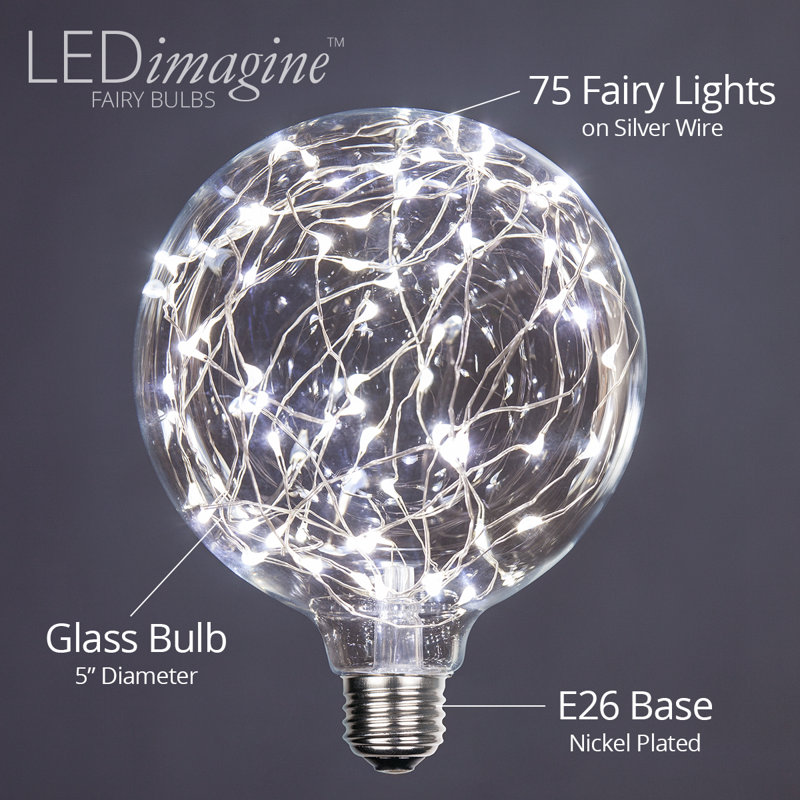 25 Watt Equivalent, G125 LED, Non-Dimmable Light Bulb, Cool White (7000K) E26/Medium (Standard) Base