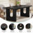 71'' Modern Black Dining Table for 6-8-412240991