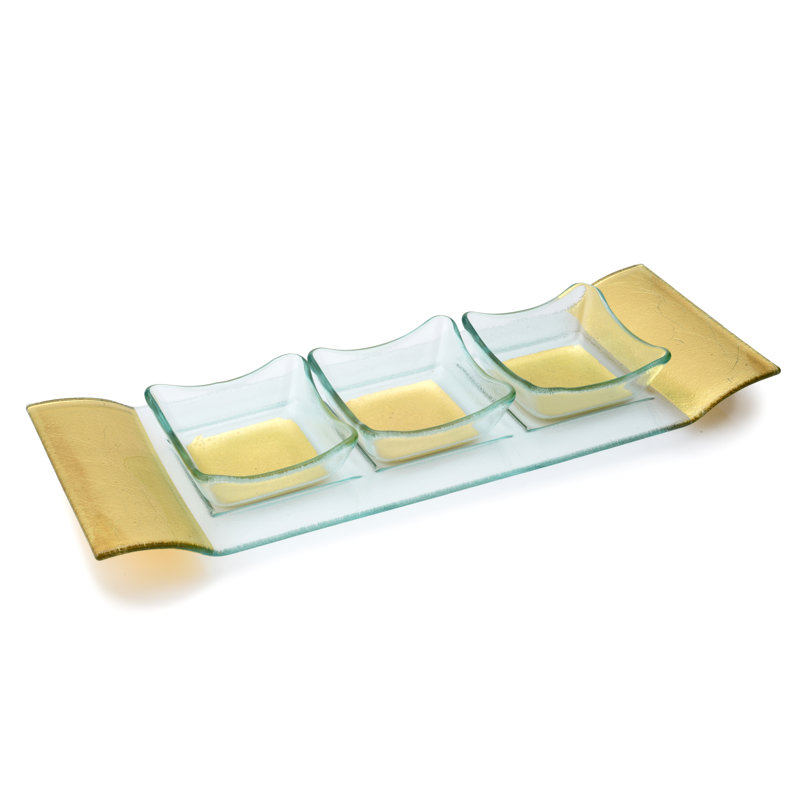 Mercer41 Amerah Glass Divided Serving Dish