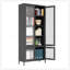 Grande armoire de rangement en métal avec tablettes réglables