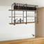 3-Tier Rectangular Shelf Bracket, Wall/Floor/Ceiling Mount Storage Shelving, Storage Shelf Brackets