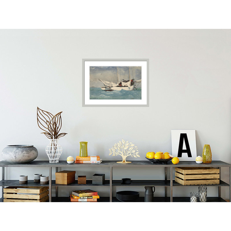 «Key West Hahage Anchor» par Winslow Homer, impression giclée sur cadre, H 21,22 po x l 29,5 po