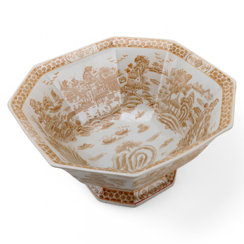 Porcelain Hexagon Bowl Willow Village