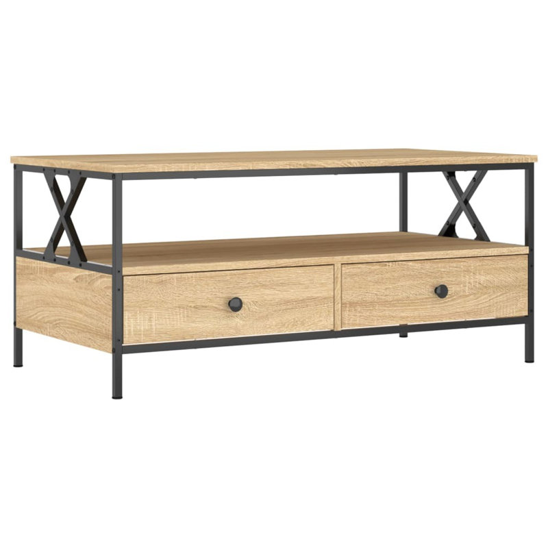 Dismukes 4 Legs Coffee Table, Sonoma Oak