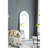 28X1X74" Celine Black Arch Body Mirror