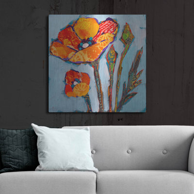 Art luxueux en métal «Poppy 5» par St. Hilaire Elizabeth, «Poppy 5» par St. Hilaire Elizabeth