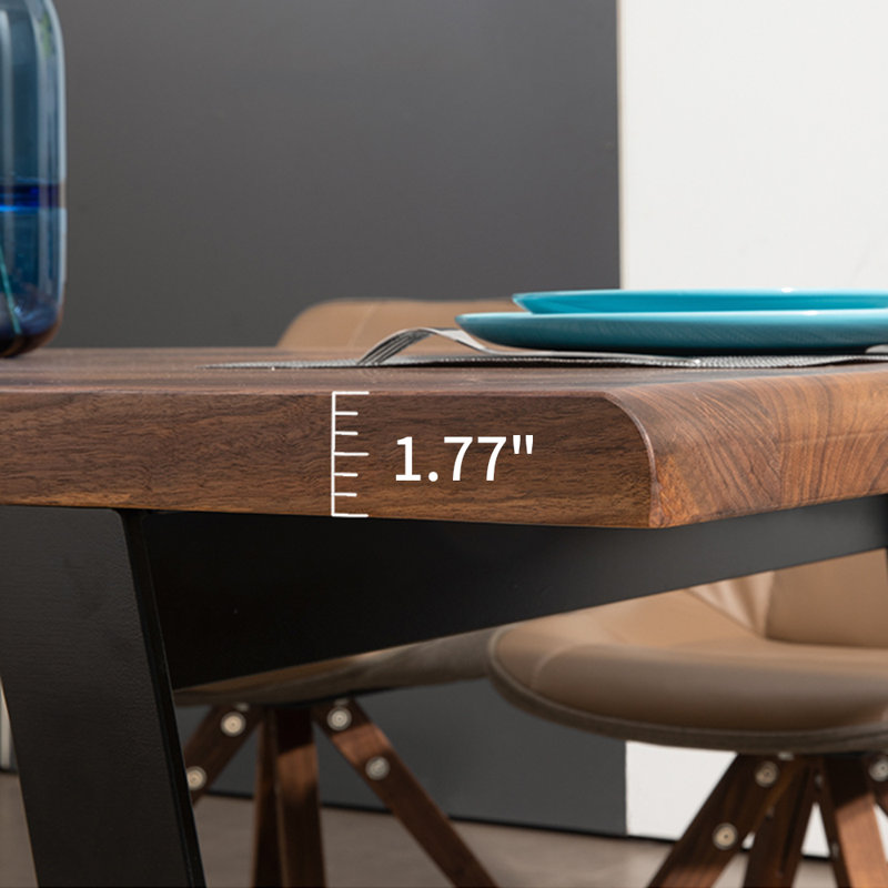 Nordic style solid wood dining table, 29.5"H x 78.7"L x 39.3"W