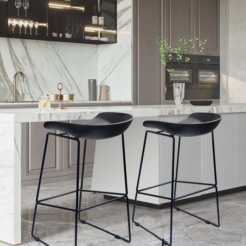Counter Stool with Steel Frame