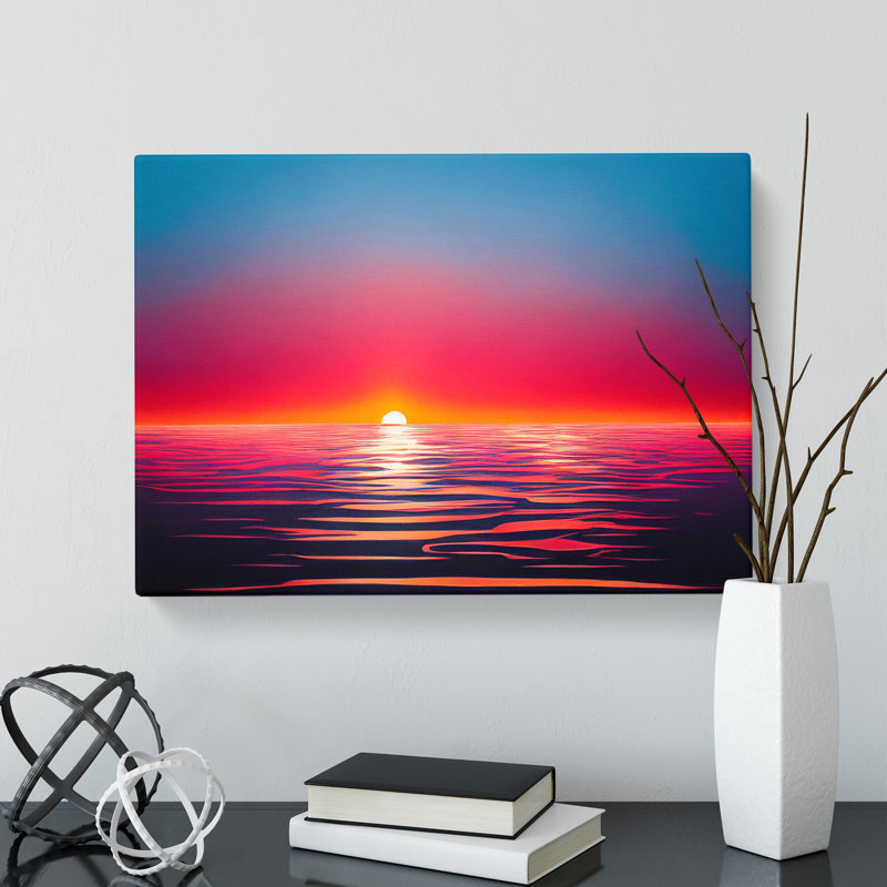 Exciting Sunset Seascape - Wrapped Canvas, 35cm H x 50cm W x 3cm D