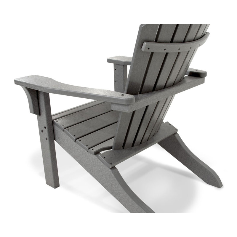 POLYWOOD Seashell Adirondack, Slate Grey
