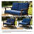 Solid Wood Teak Outdoor Loveseat With Cushion And Arms-1591383990-1591383977