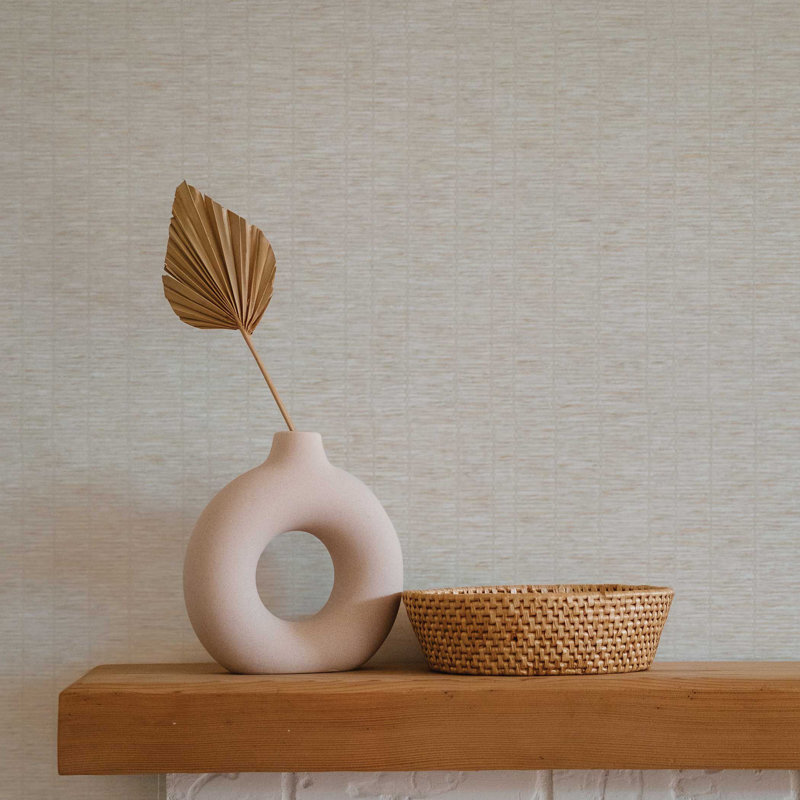 Gathered Stripe Paperweave Wallpaper