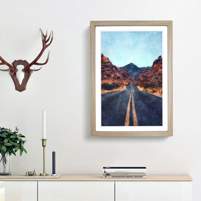 Road to the Valley of Fire - Picture Frame Painting Print