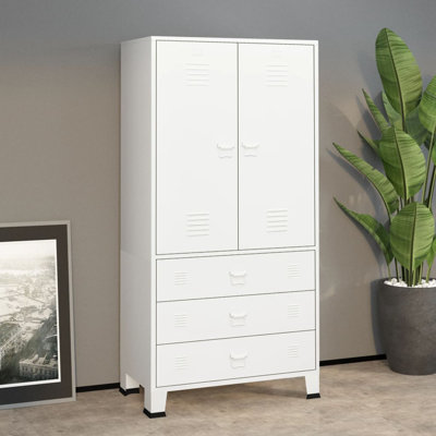 Bertrame Industrial Wardrobe 90x50x180 cm Metal