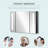 Kleankin LED Lighted Medicine Cabinet With Mirror, 35.5"W X 25.5"H Wall Mounted Bathroom Cabinet With 3 Cupboards, Memory Function, USB Charge, High Gloss Black