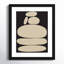 Zen River Rocks noir et brun clair par le Creative Bunch Studio - impression-807521605-807521631