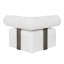  Canapé d'angle extérieur avec traversin blanc