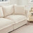L-Shaped Slipcovered Sectional Sofa Couch, Comfy Chenille Deep Seat Cloud Couch With Convertible Ottoman & 2 Big Pillows, Modern Oversized 3 Seater Slipcovered Sofa Set For Living Room Office-14224263