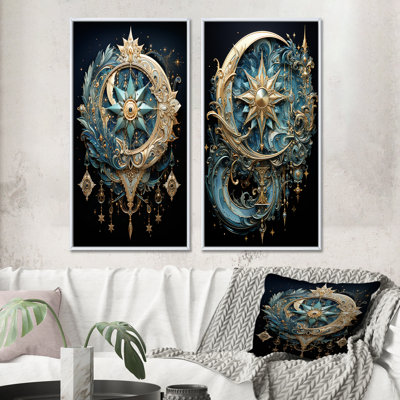 «Symboles Crescent Moon And» 2 - pièces sur