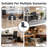 Upholstered Dining Chairs With Chrome Base, Comfortable Kitchen Chairs For Dining Room Or Apartment-1276216638-1276216634