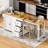 Kitchen Island With Extendable Dining Table, 3 Drawers, Power Outlet, Spice Rack And 2 Door Cabinet-249575515
