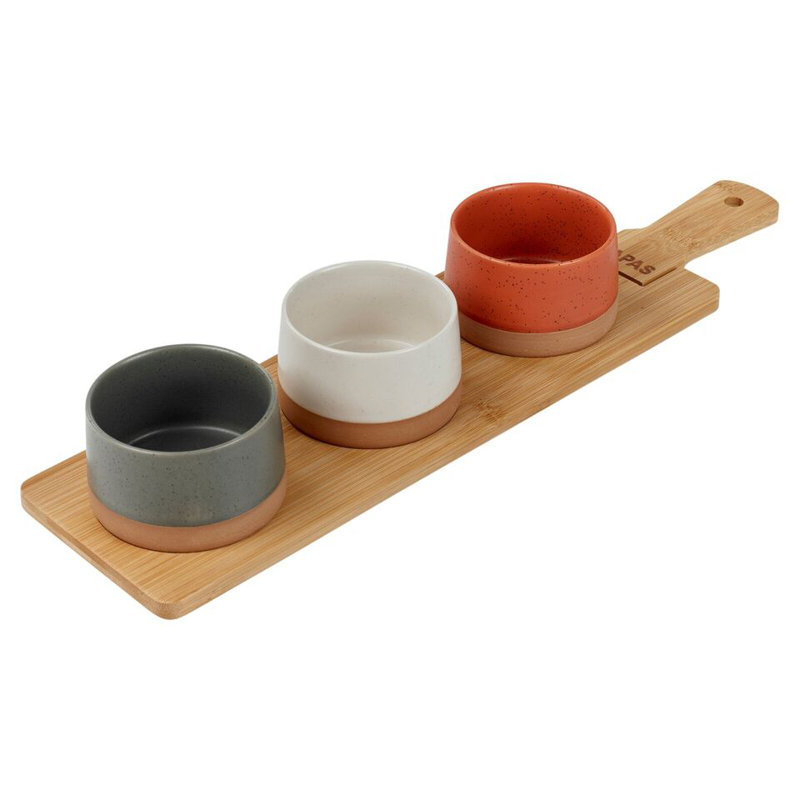 5 Pc Stoneware Serving Condiment Sets