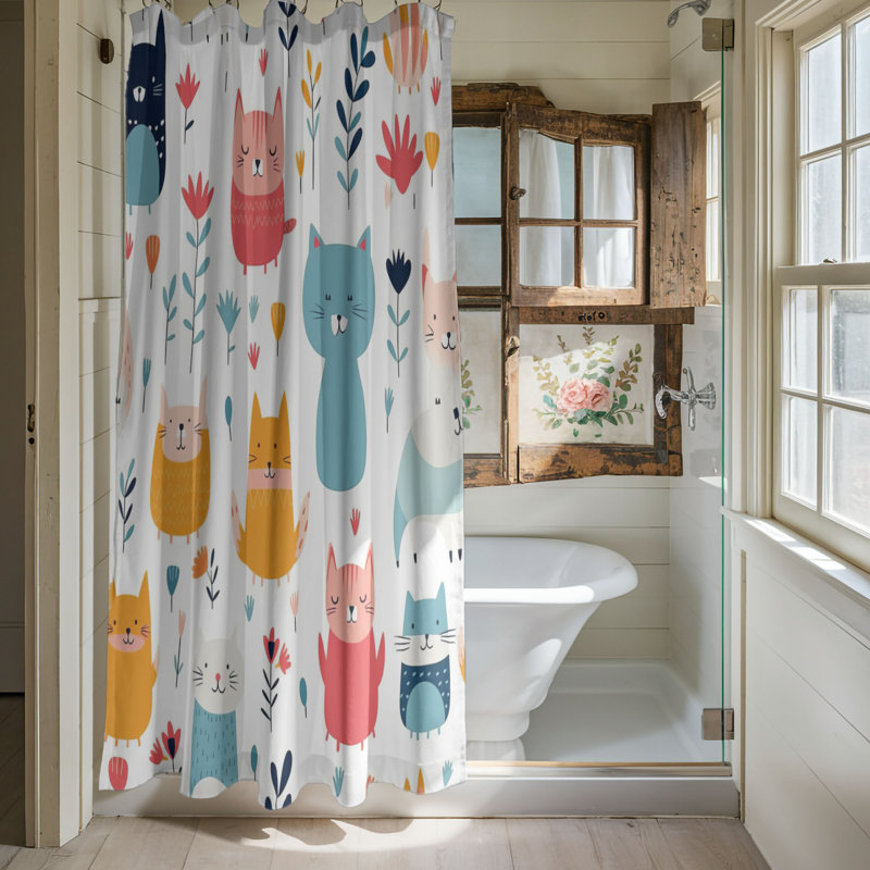 Rideau de douche Rosy Room - Premium, H 74 po x l 71 po