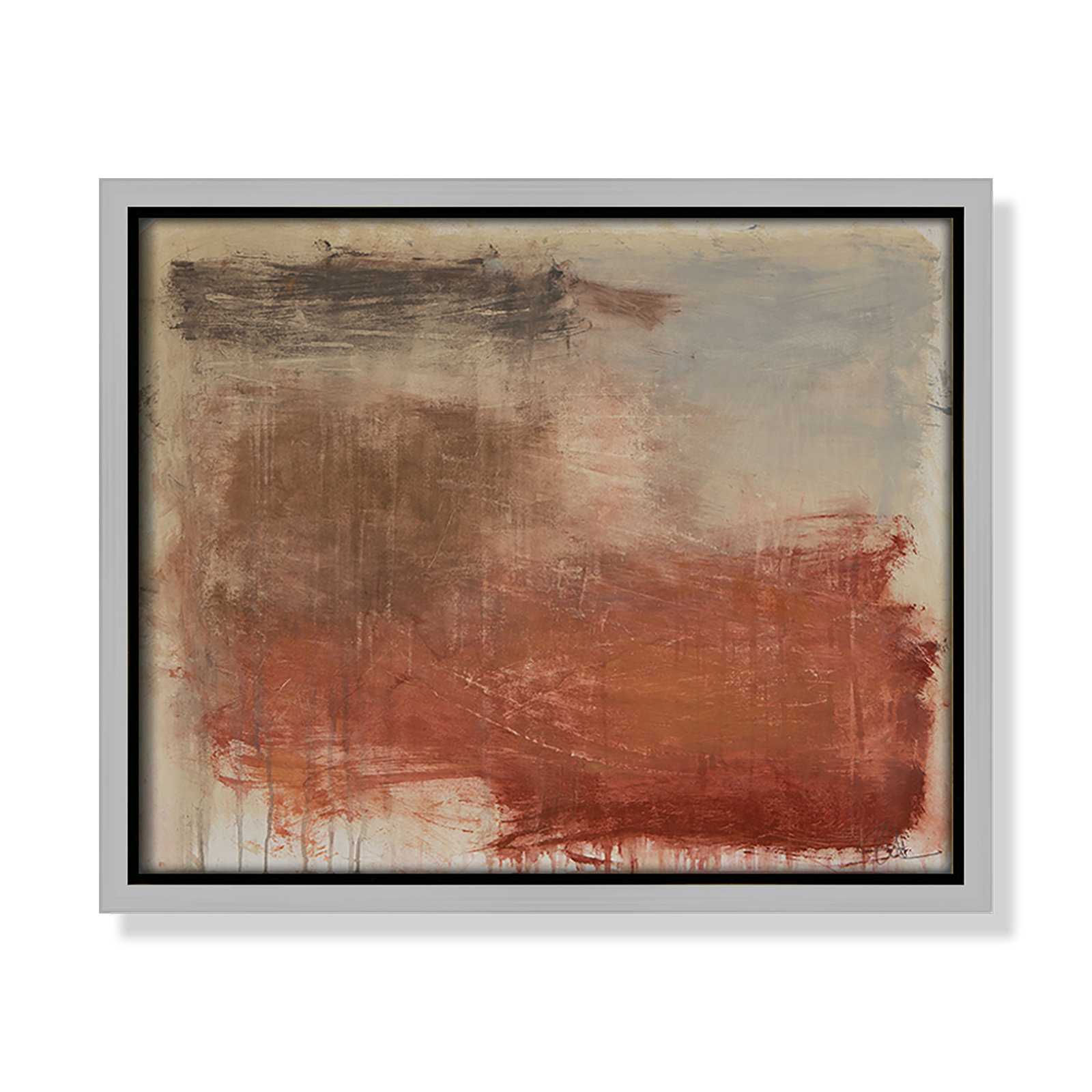 Autumn Over The Rivera Print by , Silver, 9.5" H x 11.5" W