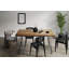 Marthasville Oak Solid Wood Top Metal Base Dining Table-1727262664-1727262669