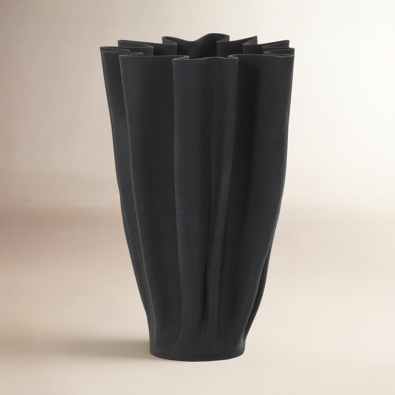 Vase de table en céramique Acosta, 10.1" H x 5.9" W x 5.75" D