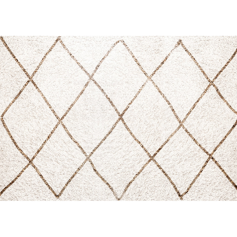 Abreonna Geometric Vinyl Machine Printed Area Rug, Rectangle 160 x 230cm