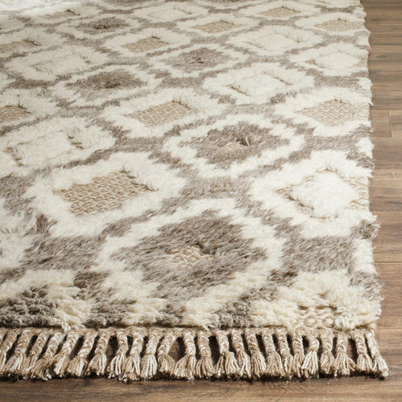 Jarrard Geometric Hand Woven Area Rug, Rectangle 183 x 274 cm