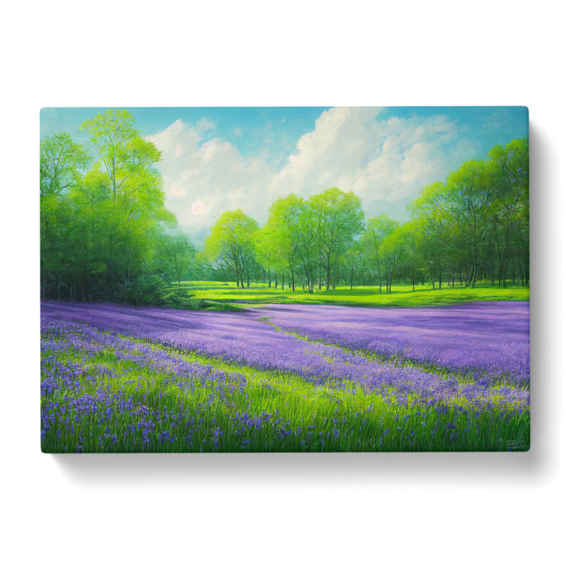 Spectacular Bluebell Field - Wrapped Canvas, 40cm H x 60cm W x 3cm D