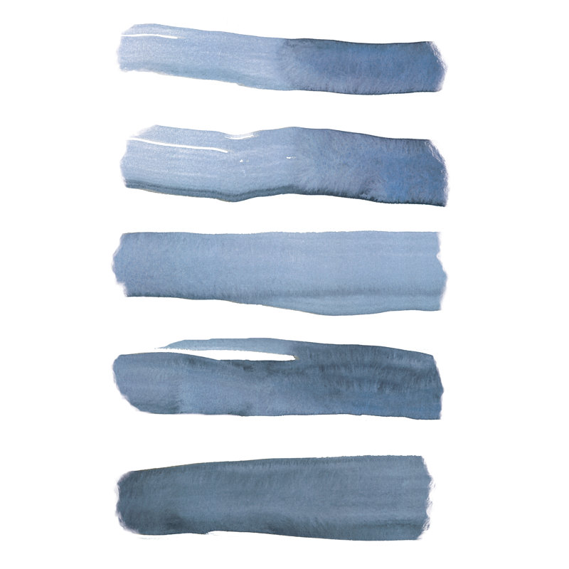 Navy Stripes - Wrapped Canvas Painting, 46cm H x 30cm W x 3.8cm D