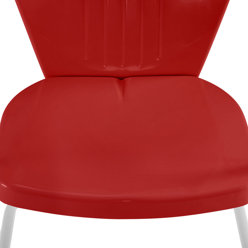 Landyn 2 - Person Patio Dining Set with Round Table, Red